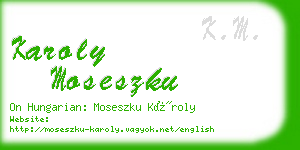 karoly moseszku business card